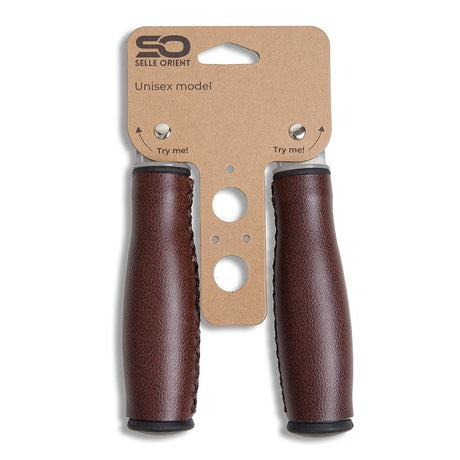 Selle Orient Fahrradgriffe 135 mm braunes künstliches Leder