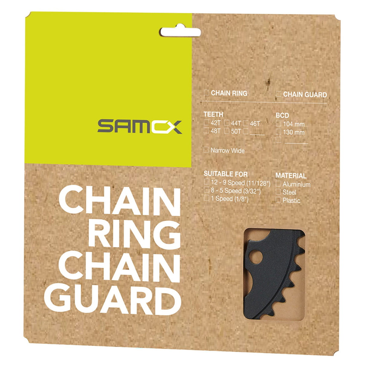 Messingschlager samox e-bike kettingblad nw 46t bcd 104 mm. 1 2x3 32 en 11 128 staal zwart