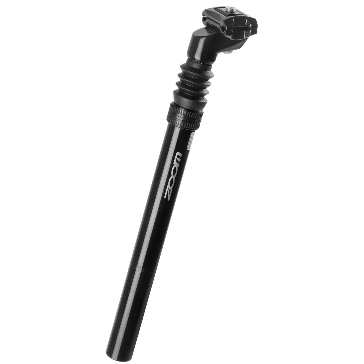 Messinggelagerte Zoom-Sattelstütze ATB 25,4 Alu. schwarze Feder 350 mm.