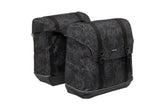 New Looxs Fahrradtasche Alba Double – Wasserabweisendes Polyester – MIK-Gepäckträger – Schwarzgrüner Sand