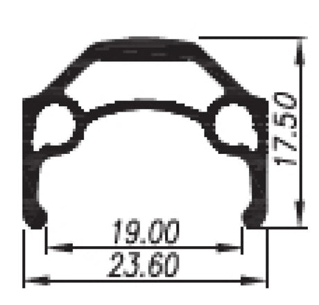 Rim Primax E Str19 28 - 622 x 19C - 36 Löcher - sprach 14 Französisch Ventil - Silber mit Bremskante