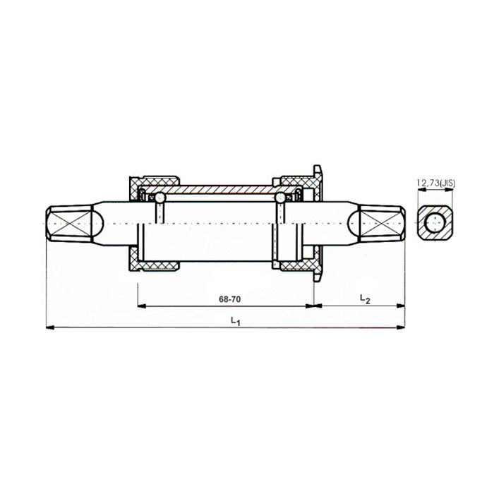 Innenlager Shimano JIS 113,5 31 mm silber