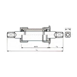 Innenlager Shimano JIS 113,5 31 mm silber