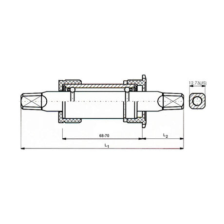 Innenlager Shimano JIS 113,5 31 mm silber