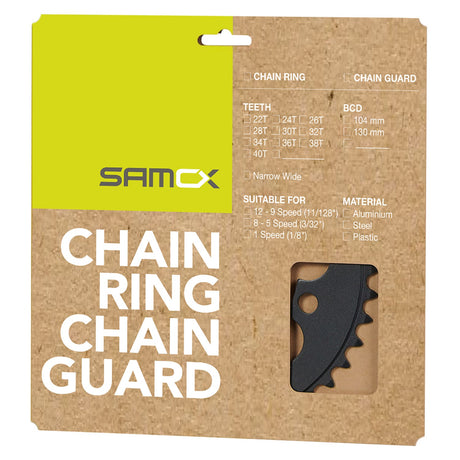 Samox PD-R4-A-NW Kettenblatt 38 Zähne 104mm 3 32-11 128 Aluminium schwarz