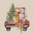 Duni servetten car snowman 33x33cm