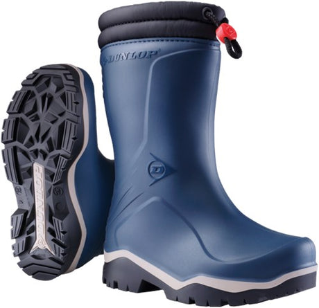 Dunlop k354061 blizzard kinderlaars gevoerd pvc blauw grijs zwart - maat 29 - 00.032.004.29