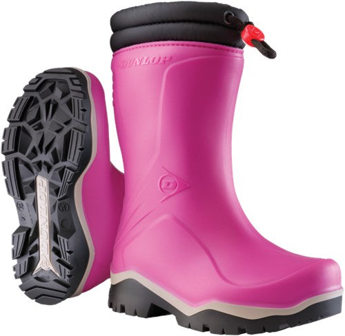Dunlop k374061 blizzard kinderlaars gevoerd pvc roze grijs zwart - maat 35 - 00.032.005.35