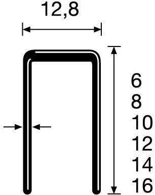 Dutack 6 mm Heftklammern | 12,8 mm | 10.000 Stück - 5088017