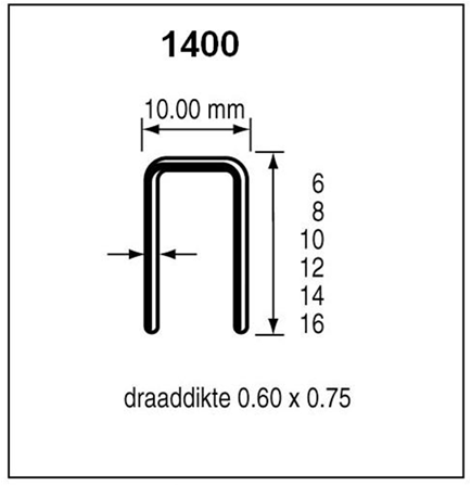 Dutack nicht Serie 1400 cnk 10 mm Box 10 Tausend – 5042009