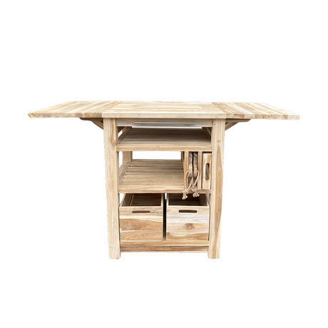 Holländischer Grilltisch aus Teakholz, 129,5 x 59,5 x 80 cm