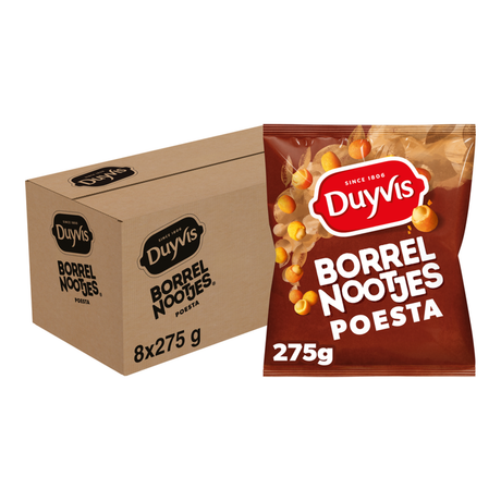 Duyvis borrelnootjes poesta (8x 275gr)