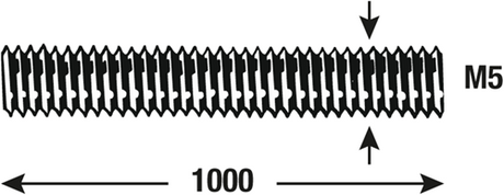 Connex-Gewindestange M5 1 m Edelstahl – dy250692