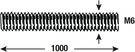 Connex-Gewindestange M6 1 m Edelstahl – dy250693