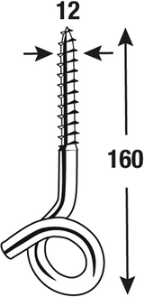 Connex Schaukelhaken 12x160 2 Stück vorne - dy270542