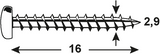 Connex Blechschraubenpfanne 2,9x16 30 Stück Edelstahl-A4 - dy4822916