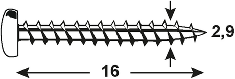 Connex Blechschraubenpfanne 2,9x16 30 Stück Edelstahl-A4 - dy4822916