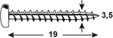 Connex Blechschraubenpfanne 3,5x19 25 Stück Edelstahl-A4 - dy4823519