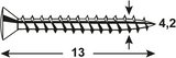 Connex Blechschraube BVK 4,2x13 20 Stück Edelstahl-A4 - DY4834213