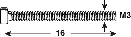 Connex Metallschraube Cik M3x16 16 Stück Edelstahl-A4 – Dy4840316