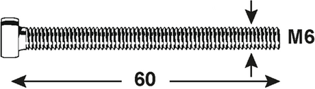 Connex BZK Bolzen Low Kcil M6x60 2 Stück Edelstahl-A4 – Dy4880660