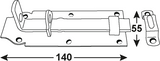 Connex platte schuif 55x140 met gat bvz - dyb2204021
