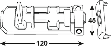 Connex platte veiligheidsschuif 120 sb bvz - dyb2206611