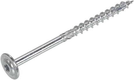 Dynaplus houtbouwschroef verzinkt tellerkop deeldraad +snijpunt torx tx30 6.0x160 80 | 50 stuks - 0286.01.51201