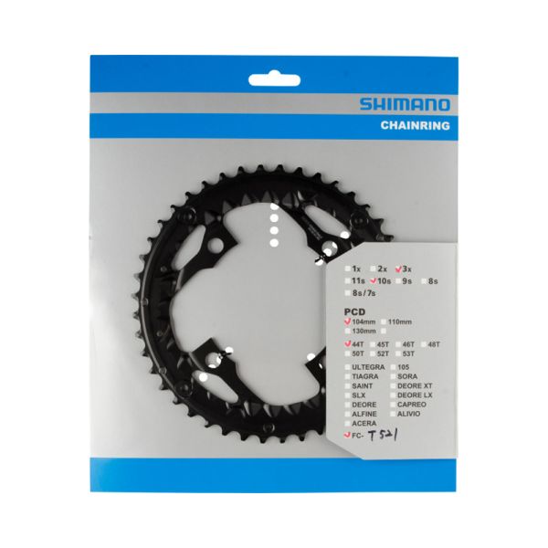 Shimano -Kette Top 44T FC -T521 44T -ae Non -Series - Kettenkante - Schwarz