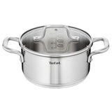 Tefal Kochgeschirr Tefal Virtuoso Kochtopf + Glasdeckel 24 cm Silber