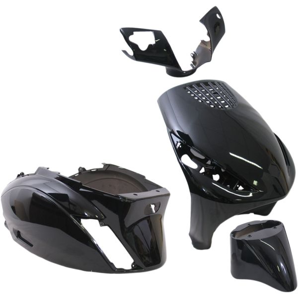 Edge Place 4 -Stück für Piaggio Zip ZIP 2000 2T 4T vom Jahr 2000 - Metallic Schwarz