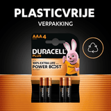 Duracell AAA-Batterie plus 100 % Karte a 4