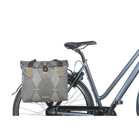 Basilikum Eleganz Fiethopper, grüner Haustier, Wasserstützklappfalt, gepackte Handschultergurte, 20-26L, Taupe