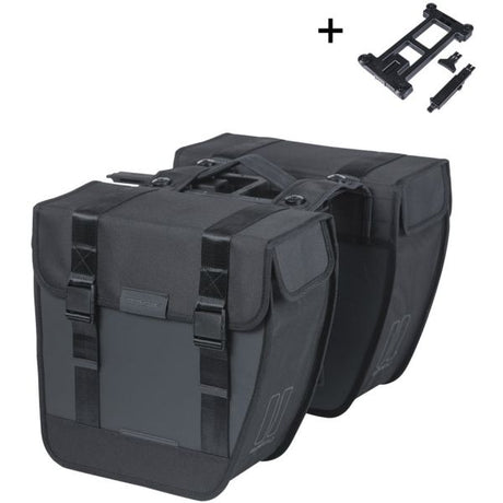 Basil Doppelte Fahrradtasche Tour wasserdicht mik 28 Liter 14 x 29 x 30 cm (2x) - schwarz