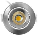 Enzo ecodim led inbouwspot 5w 2700k 62mm 60gr rond verstelbaar geschuurd staal - led4840