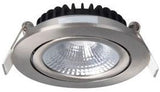 Enzo ecodim led inbouwspot 5w dimtowarm 85mm 36gr rond verstelbaar geschuurd staal - led4720