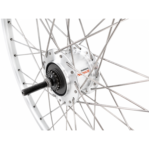 Shimano achterwiel 28 inch, zac2000 met nexus 7 rollerbrake - rvs spaken - zilver