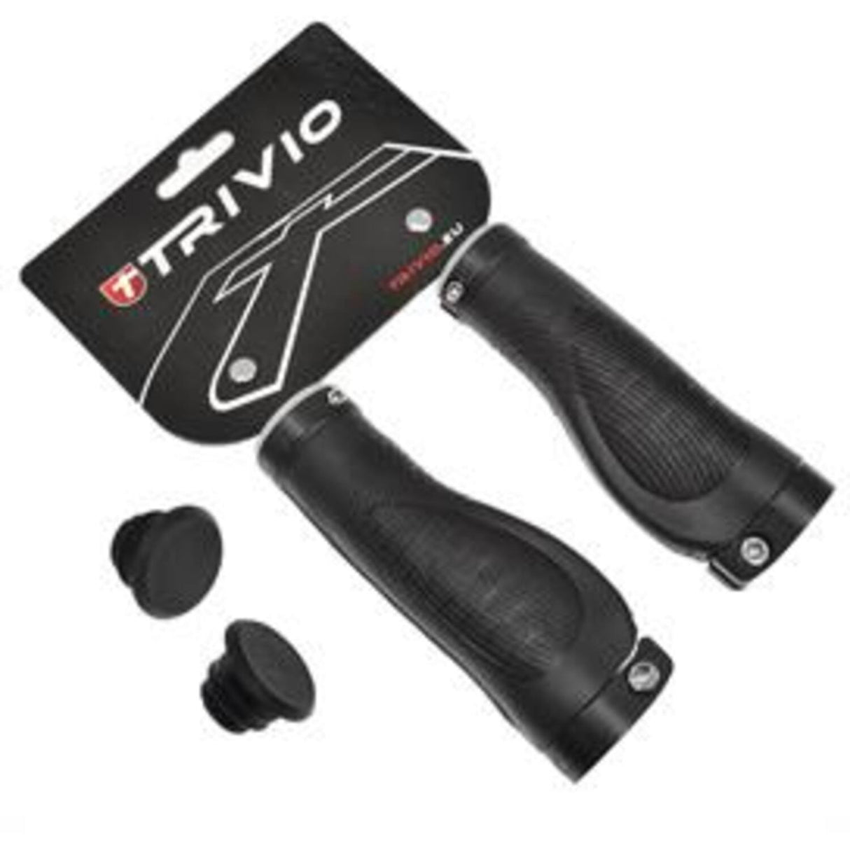 Trivio - Fahrradgriffe aus Gummi, ergonomisch, schwarz