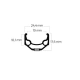 Ryde Felge ZAC 19 26 559 x 19c Aluminium 32 Löcher 14g – Schwarz