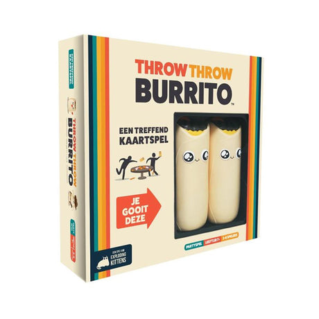 Explodierende Kätzchen werfen Burrito – urkomisches Partyspiel – Kartenspiel für Familie und Freunde – werfen Sie matschige Burritos! - Niederländisch