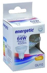 Enzo energetic led spot gu10 6,2-64w 2700k dimbaar - 2730122