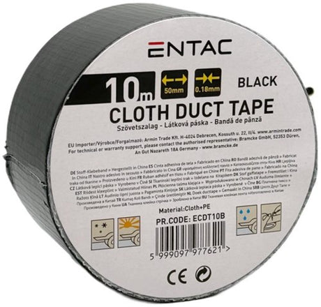 Entac Reparaturband 50 mm Rolle 10 m schwarz – 4139542