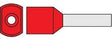 Enzo adereindhuls geisoleerd twin 1,0x8 rood 4422030