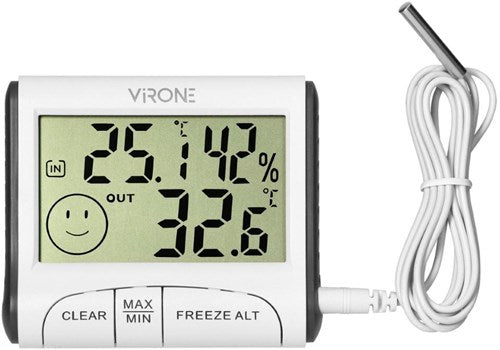 Enzo Chacon Wetterstation mit kabellosem Außensensor + Barometer Farbe 8150190