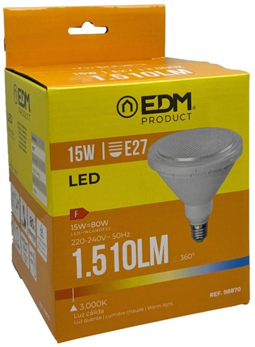 Enzo edm LED-Lampe edm par38 e27 15w warmweiß - led8050