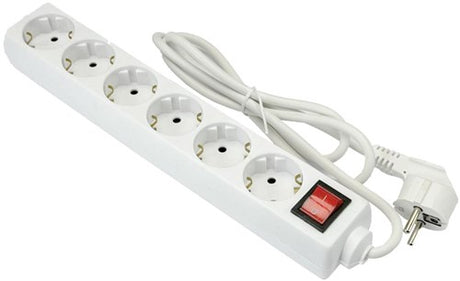 Enzo entac tcd ra 6-Wege-1,5-Meter-Kabel mit Schalter weiß 6872010