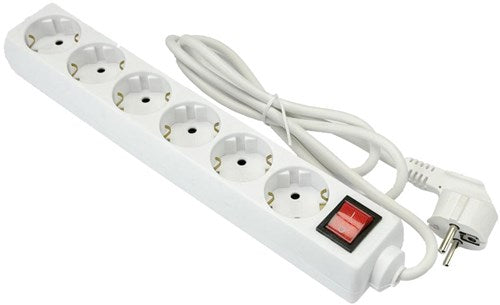 Enzo entac tcd ra 6-Wege-5-Meter-Kabel mit Schalter weiß 6872013