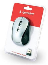 Enzo Gembird kabellose optische Maus schwarz silber – 9510036