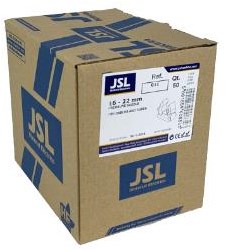 Enzo Klemmhalterung Nylon 031 16-22 grau JSL Box mit 50 Stück – 4113295