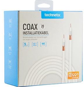 Technetix tn-coaxih-20m Koaxialkabel 20 m weiß